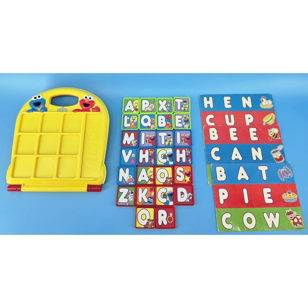 Vtg Sesame Street ABC Desk Learning Toy‎ Spelling Educational Alphabet Complete